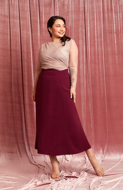 Veneta Burgundy Skirt