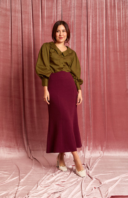 Veneta Burgundy Skirt