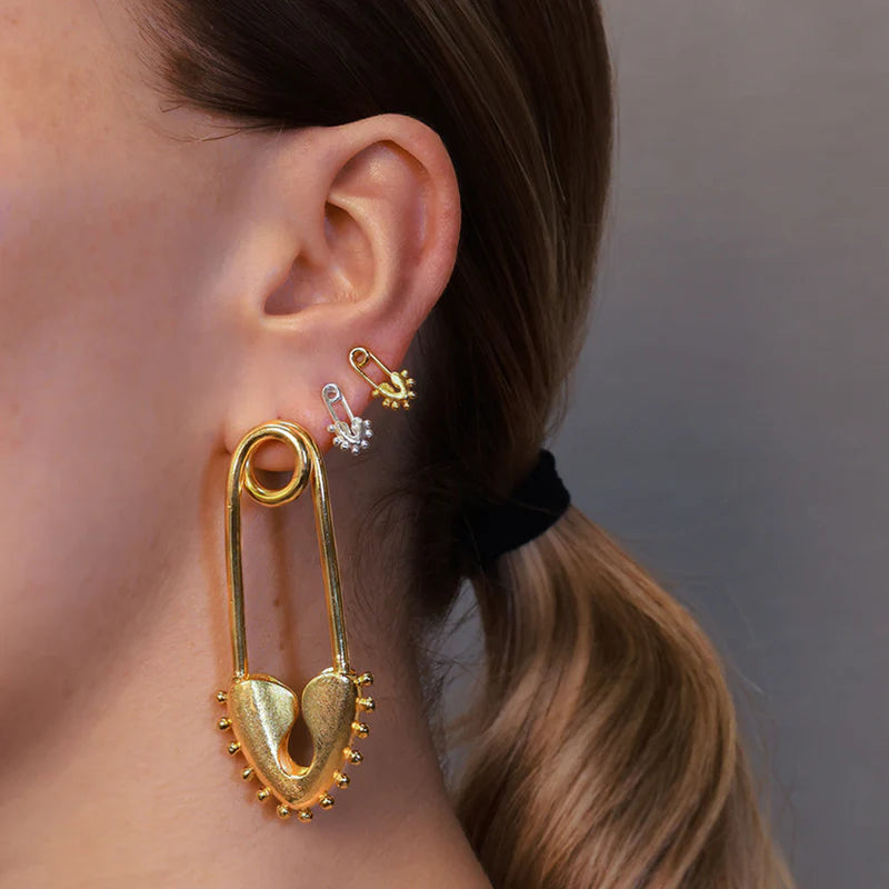 Monarch butterfly and green stone earrings. Floating Garden 