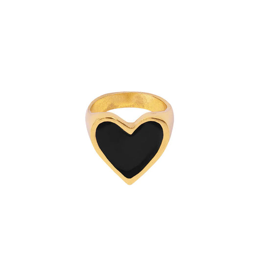 Anillo I Heart You Black