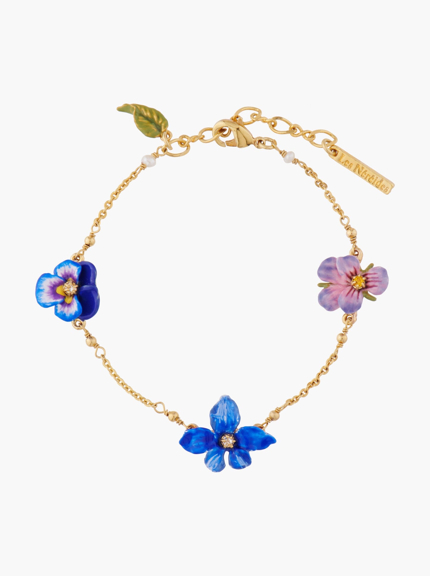 Thin Violet and Pansy Bracelet